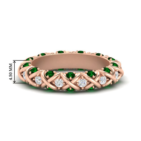 xoxo-eternity-diamond-wedding-band-with-emerald-in-rose-gold-FD11380BGEMGR-NL-RG-HW