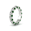 Load image into Gallery viewer, xoxo-eternity-diamond-wedding-band-with-emerald-in-white-gold-FD11380BGEMGRANGLE2-NL-WG