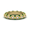 Load image into Gallery viewer, xoxo-eternity-diamond-wedding-band-with-emerald-in-yellow-gold-FD11380BGEMGR-NL-YG