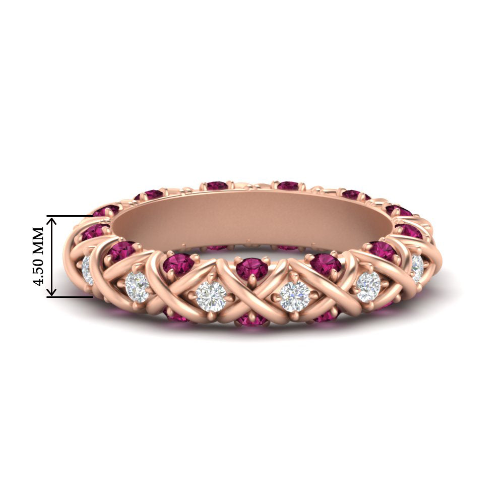 xoxo-eternity-diamond-wedding-band-with-pink-sapphire-in-rose-gold-FD11380BGSADRPI-NL-RG-HW