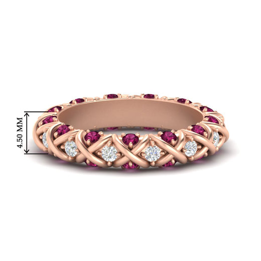 xoxo-eternity-diamond-wedding-band-with-pink-sapphire-in-rose-gold-FD11380BGSADRPI-NL-RG-HW