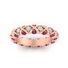 Load image into Gallery viewer, xoxo-eternity-diamond-wedding-band-with-pink-sapphire-in-rose-gold-FD11380BGSADRPIANGLE5-NL-RG
