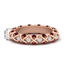 Load image into Gallery viewer, xoxo-eternity-diamond-wedding-band-with-ruby-in-rose-gold-FD11380BGRUDR-NL-RG-HW