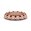 Load image into Gallery viewer, xoxo-eternity-diamond-wedding-band-with-ruby-in-rose-gold-FD11380BGRUDR-NL-RG
