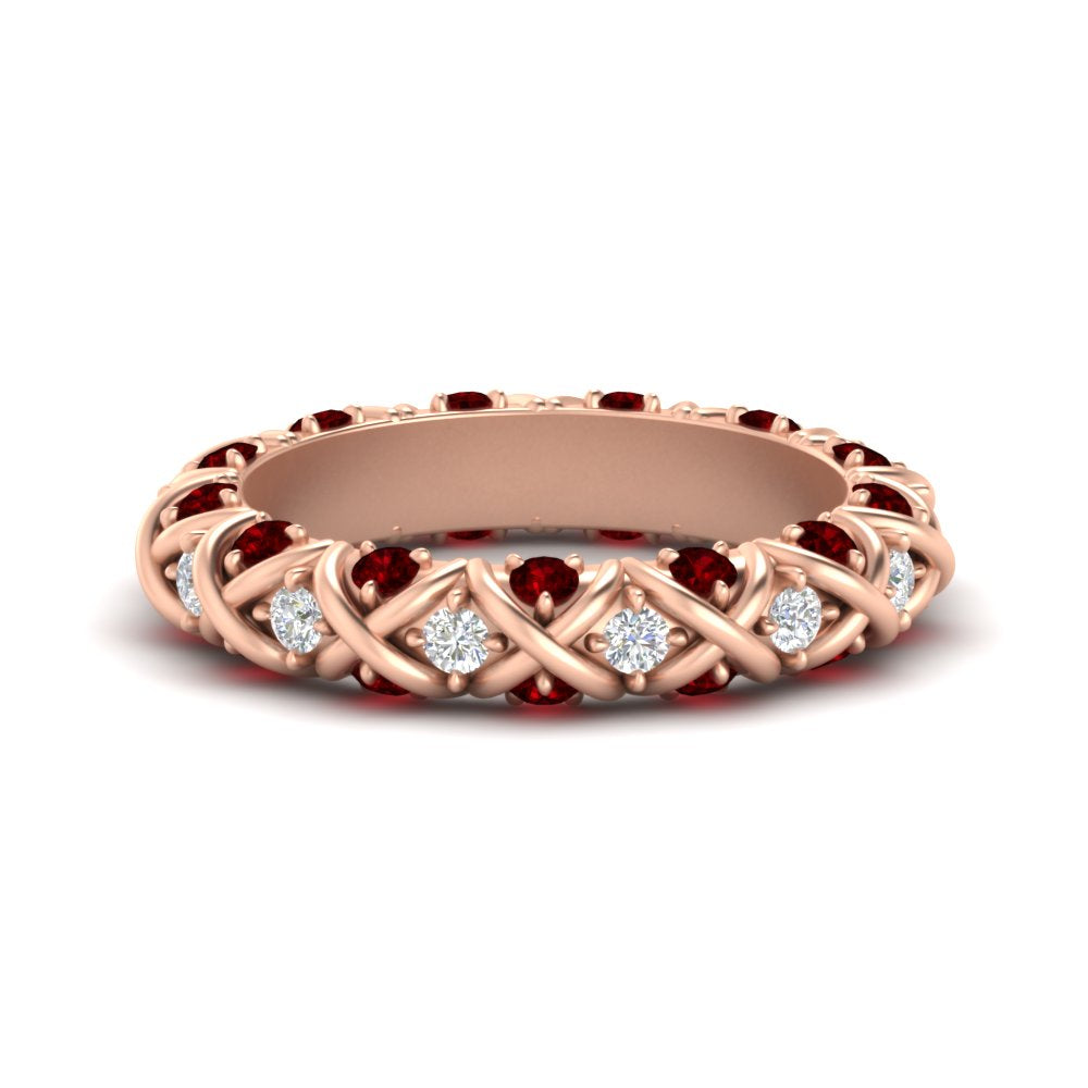 xoxo-eternity-diamond-wedding-band-with-ruby-in-rose-gold-FD11380BGRUDR-NL-RG