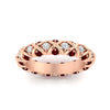 Load image into Gallery viewer, xoxo-eternity-diamond-wedding-band-with-ruby-in-rose-gold-FD11380BGRUDRANGLE5-NL-RG