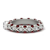 Load image into Gallery viewer, xoxo-eternity-diamond-wedding-band-with-ruby-in-white-gold-FD11380BGRUDR-NL-WG-HW
