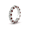Load image into Gallery viewer, xoxo-eternity-diamond-wedding-band-with-ruby-in-white-gold-FD11380BGRUDRANGLE2-NL-WG