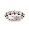 Load image into Gallery viewer, xoxo-eternity-diamond-wedding-band-with-ruby-in-white-gold-FD11380BGRUDRANGLE5-NL-WG
