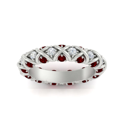 xoxo-eternity-diamond-wedding-band-with-ruby-in-white-gold-FD11380BGRUDRANGLE5-NL-WG