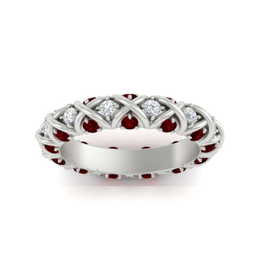 xoxo-eternity-diamond-wedding-band-with-ruby-in-white-gold-FD11380BGRUDRANGLE5-NL-WG