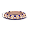 Load image into Gallery viewer, xoxo-eternity-diamond-wedding-band-with-sapphire-in-rose-gold-FD11380BGSABL-NL-RG-HW