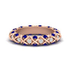 Load image into Gallery viewer, xoxo-eternity-diamond-wedding-band-with-sapphire-in-rose-gold-FD11380BGSABL-NL-RG