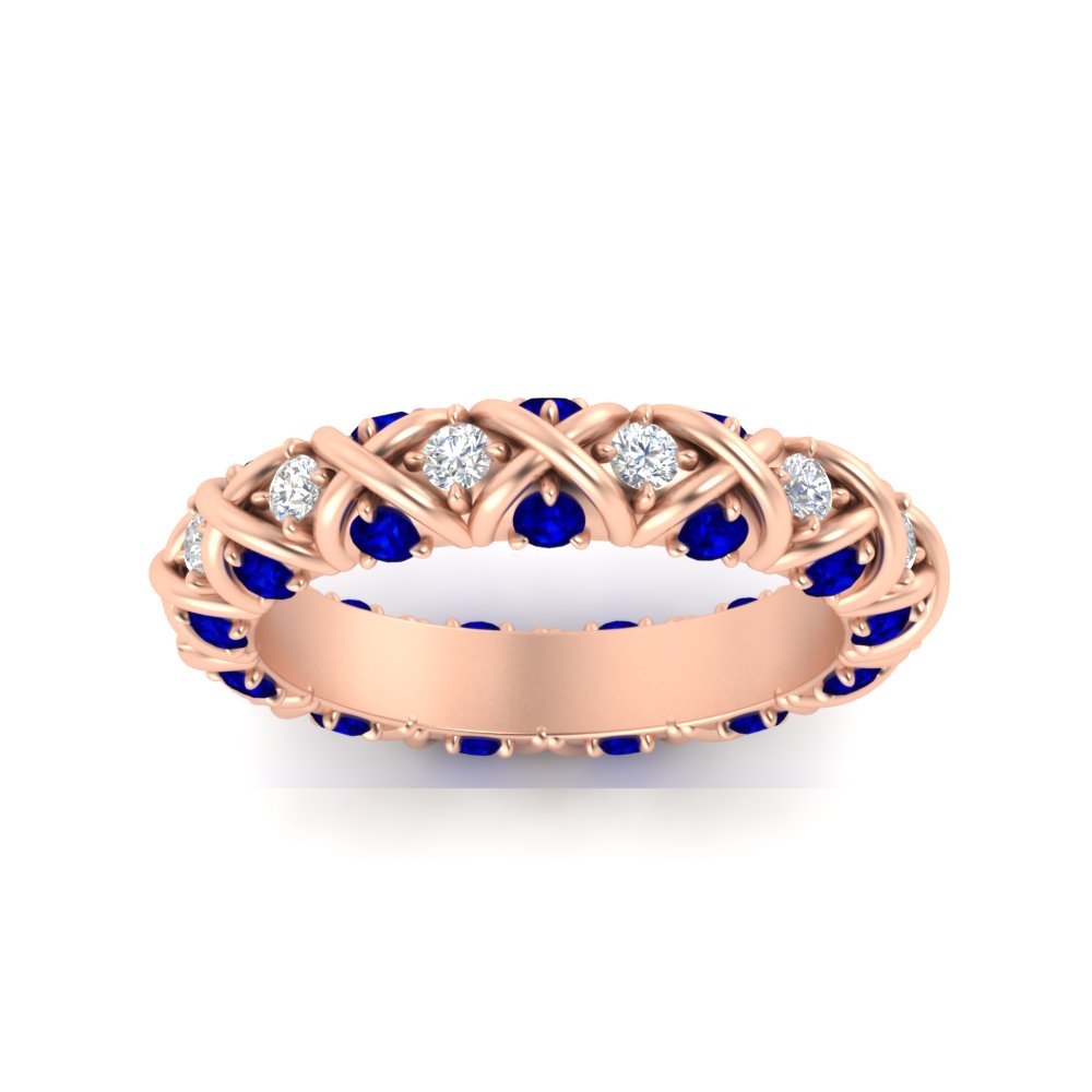 xoxo-eternity-diamond-wedding-band-with-sapphire-in-rose-gold-FD11380BGSABLANGLE5-NL-RG
