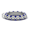 Load image into Gallery viewer, xoxo-eternity-diamond-wedding-band-with-sapphire-in-white-gold-FD11380BGSABL-NL-WG-HW