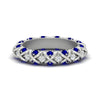 Load image into Gallery viewer, xoxo-eternity-diamond-wedding-band-with-sapphire-in-white-gold-FD11380BGSABL-NL-WG