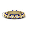 Load image into Gallery viewer, xoxo-eternity-diamond-wedding-band-with-sapphire-in-yellow-gold-FD11380BGSABL-NL-YG-HW