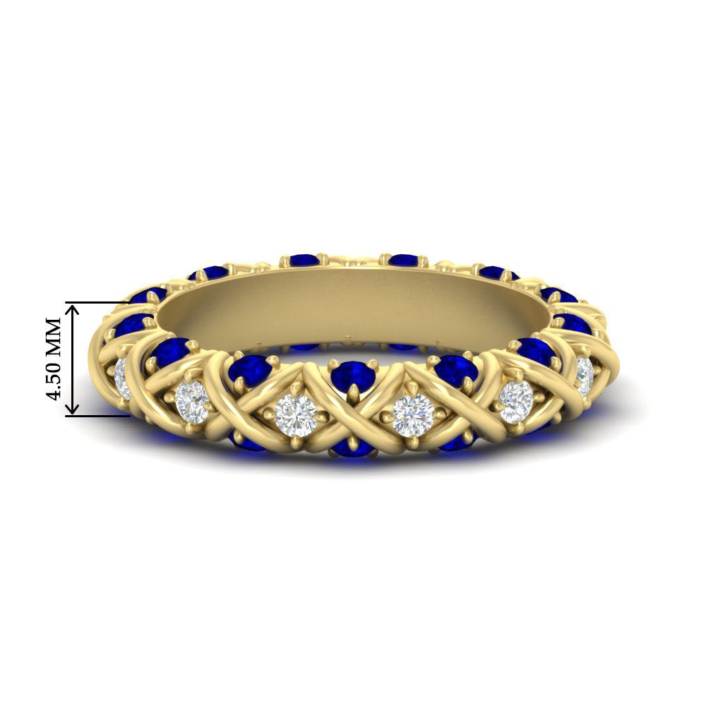 xoxo-eternity-diamond-wedding-band-with-sapphire-in-yellow-gold-FD11380BGSABL-NL-YG-HW