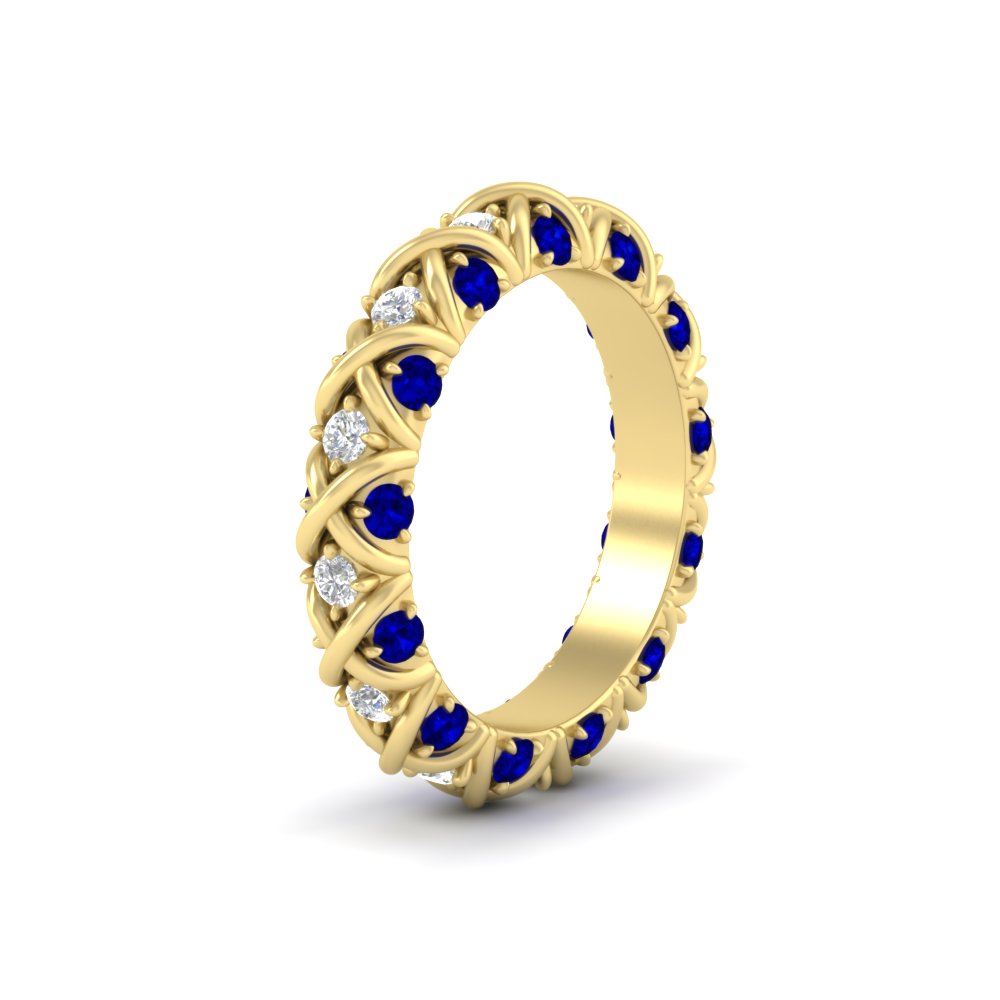 xoxo-eternity-diamond-wedding-band-with-sapphire-in-yellow-gold-FD11380BGSABLANGLE2-NL-YG