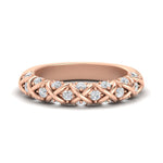 Load image into Gallery viewer, xoxo-half-eternity-diamond-wedding-band-in-rose-gold-FD11380HB-NL-RG
