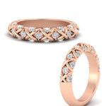 Load image into Gallery viewer, xoxo-half-eternity-diamond-wedding-band-in-rose-gold-FD11380HB-NL-RG
