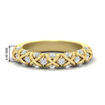 Load image into Gallery viewer, xoxo-half-eternity-diamond-wedding-band-in-yellow-gold-FD11380HB-NL-YG
