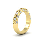 Load image into Gallery viewer, xoxo-half-eternity-diamond-wedding-band-in-yellow-gold-FD11380HB-NL-YG
