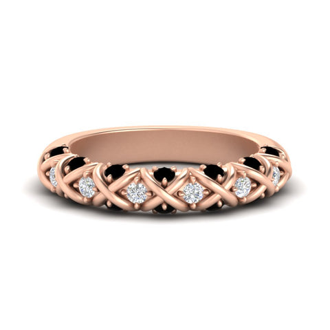 xoxo-half-eternity-diamond-wedding-band-with-black-diamond-in-rose-gold-FD11380HBGBLACK-NL-RG