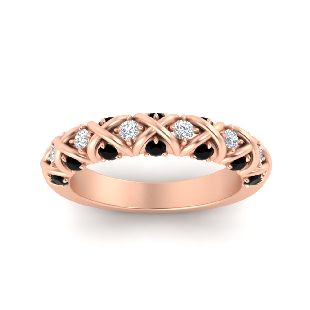 xoxo-half-eternity-diamond-wedding-band-with-black-diamond-in-rose-gold-FD11380HBGBLACK-NL-RG