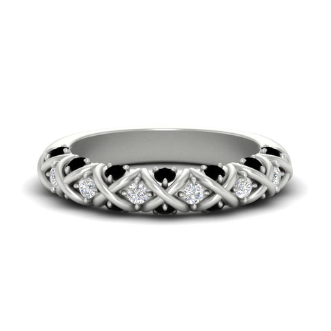 xoxo-half-eternity-diamond-wedding-band-with-black-diamond-in-white-gold-FD11380HBGBLACK-NL-WG