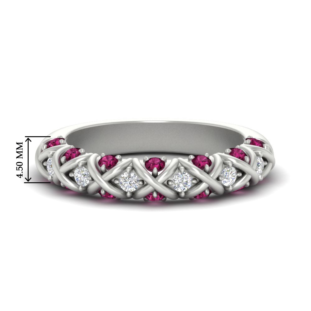 xoxo-half-eternity-diamond-wedding-band-with-pink-sapphire-in-white-gold-FD11380HBGSADRPI-NL-WG