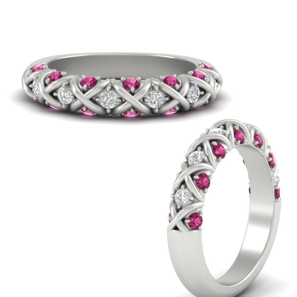 xoxo-half-eternity-diamond-wedding-band-with-pink-sapphire-in-white-gold-FD11380HBGSADRPI-NL-WG