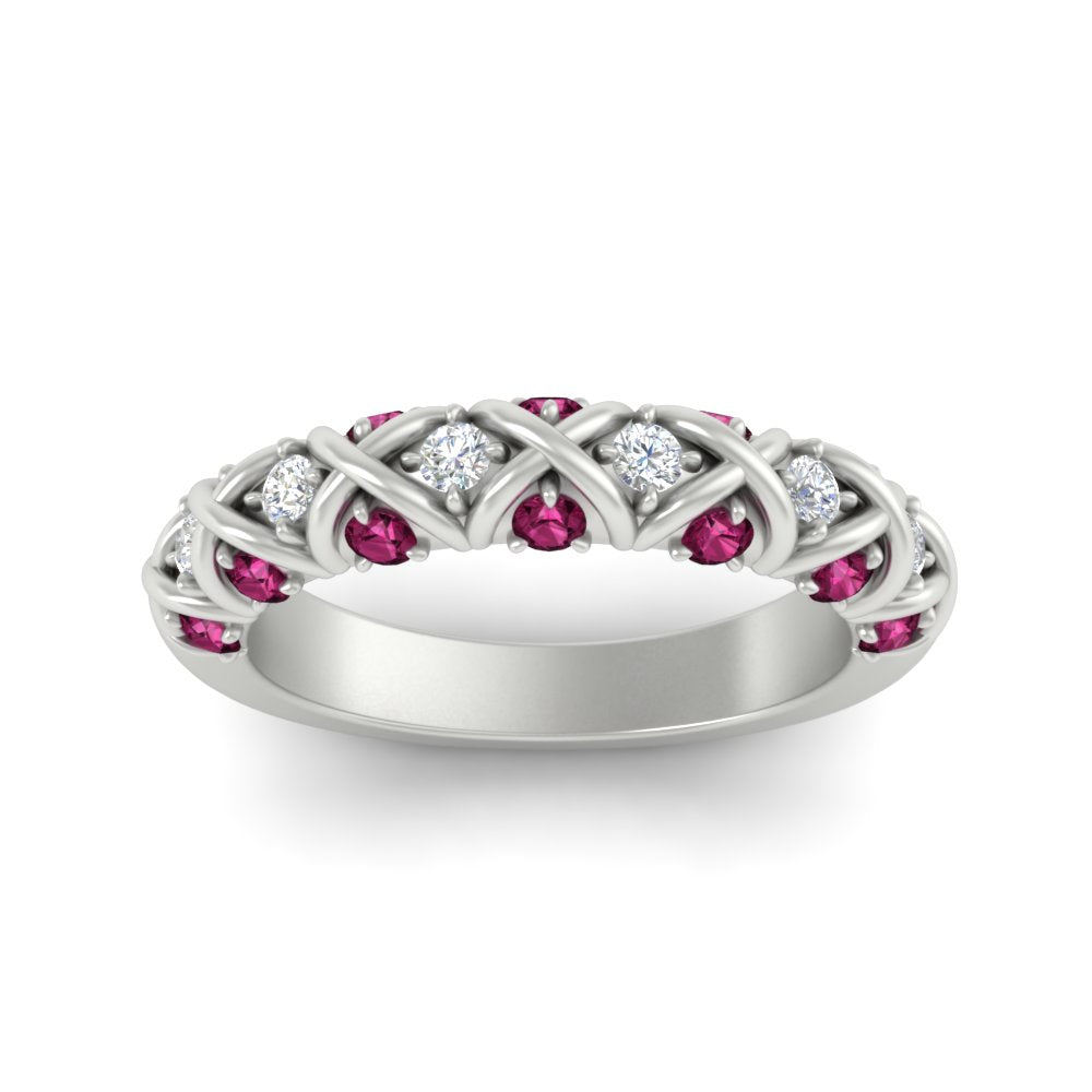 xoxo-half-eternity-diamond-wedding-band-with-pink-sapphire-in-white-gold-FD11380HBGSADRPI-NL-WG