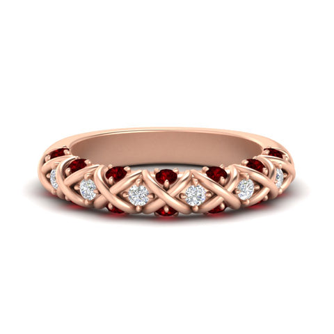 xoxo-half-eternity-diamond-wedding-band-with-ruby-in-rose-gold-FD11380HBGRUDR-NL-RG