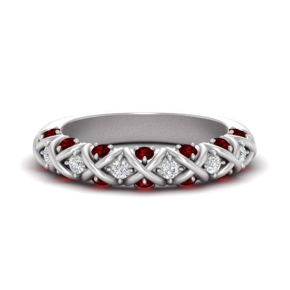 xoxo-half-eternity-diamond-wedding-band-with-ruby-in-white-gold-FD11380HBGRUDR-NL-WG