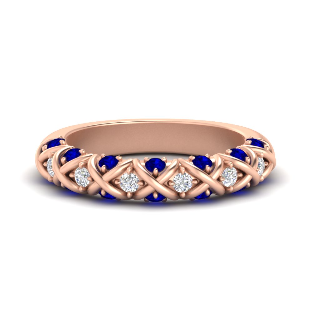 xoxo-half-eternity-diamond-wedding-band-with-sapphire-in-rose-gold-FD11380HBGSABL-NL-RG