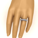 Load image into Gallery viewer, xoxo-half-eternity-diamond-wedding-band-with-sapphire-in-white-gold-FD11380HBGSABL-NL-WG
