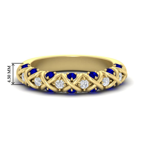 xoxo-half-eternity-diamond-wedding-band-with-sapphire-in-yellow-gold-FD11380HBGSABL-NL-YG