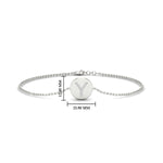 Load image into Gallery viewer, Alphabet disc diamond bracelet
