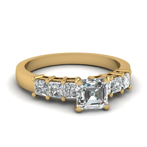 yellow-gold-asscher-white-diamond-engagement-wedding-ring-in-prong-set-FDENS1027ASR-Nl-YG