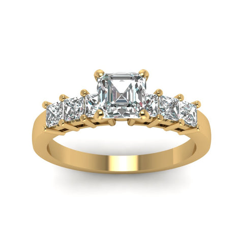 yellow-gold-asscher-white-diamond-engagement-wedding-ring-in-prong-set-FDENS1027ASRANGLE5-Nl-YG