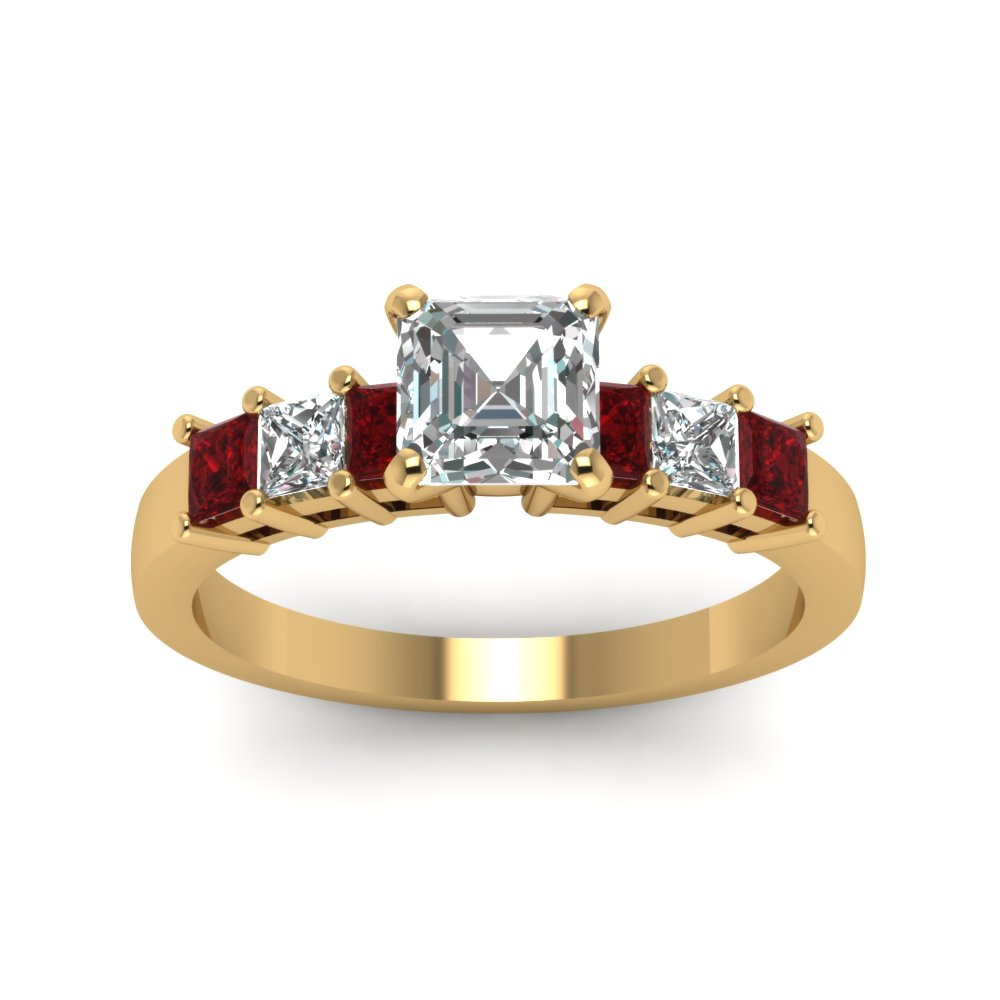 yellow-gold-asscher-white-diamond-engagement-wedding-ring-with-red-ruby-in-prong-set-FDENS1027ASRGRUDRANGLE5-NL-YG_886a7969-bffe-405b-a44c-5a1e54c86cd7