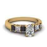 Load image into Gallery viewer, yellow-gold-cushion-white-diamond-engagement-wedding-ring-with-black-diamond-in-prong-set-FDENS1027CURGBLACK-NL-YG_15dabec0-7205-457b-bb82-06de57726fd8
