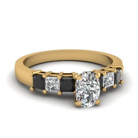 yellow-gold-cushion-white-diamond-engagement-wedding-ring-with-black-diamond-in-prong-set-FDENS1027CURGBLACK-NL-YG