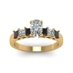 Load image into Gallery viewer, yellow-gold-cushion-white-diamond-engagement-wedding-ring-with-black-diamond-in-prong-set-FDENS1027CURGBLACKANGLE5-NL-YG
