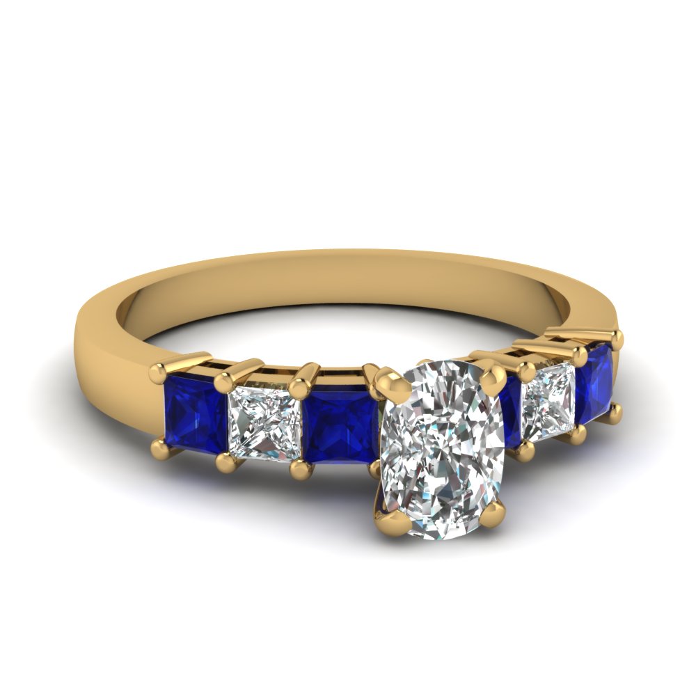 yellow-gold-cushion-white-diamond-engagement-wedding-ring-with-blue-sapphire-in-prong-set-FDENS1027CURGSABL-NL-YG