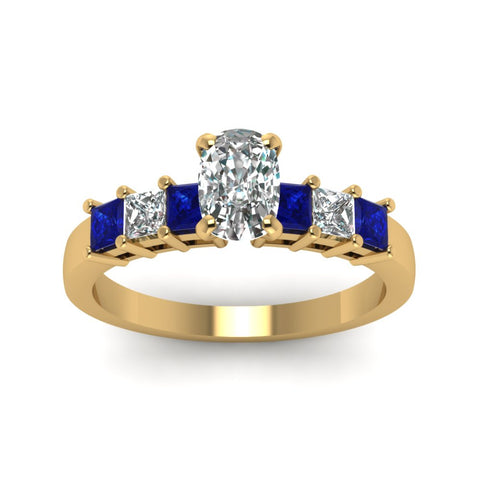 yellow-gold-cushion-white-diamond-engagement-wedding-ring-with-blue-sapphire-in-prong-set-FDENS1027CURGSABLANGLE5-NL-YG