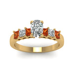 Load image into Gallery viewer, yellow-gold-cushion-white-diamond-engagement-wedding-ring-with-orange-sapphire-in-prong-set-FDENS1027CURGSAORANGLE5-NL-YG_0dac8cb6-c2dc-4145-a6e6-3f641c84ceef
