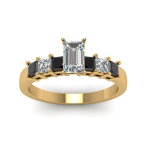 yellow-gold-emerald-white-diamond-engagement-wedding-ring-with-black-diamond-in-prong-set-FDENS1027EMRGBLACKANGLE5-NL-YG