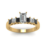 Load image into Gallery viewer, yellow-gold-emerald-white-diamond-engagement-wedding-ring-with-black-diamond-in-prong-set-FDENS1027EMRGBLACKANGLE5-NL-YG_54cc0580-a51a-4ccd-9a0d-375be2431451
